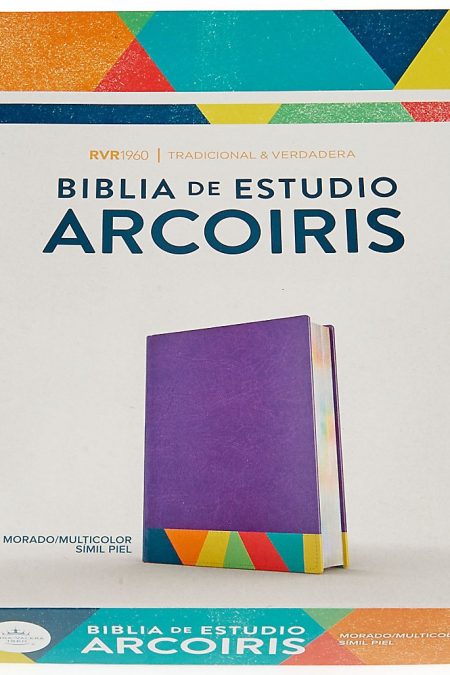 Biblia de Estudio Arcoíris, morado y multicolor RVR 1960