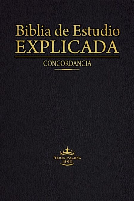 Biblia de estudio Explicada RVR 1960 Piel especial negra