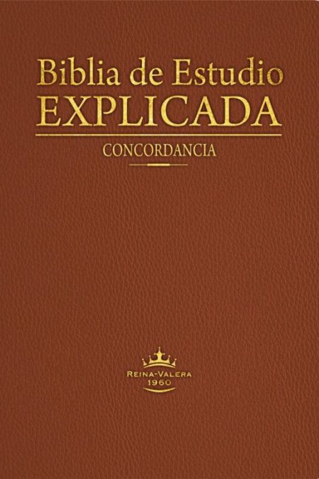 Biblia de estudio Explicada RVR 1960 Piel especial marrón claro