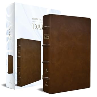 Biblia de estudio Dake, tamaño grande, piel marrón  RVR1960
