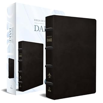 Biblia de estudio Dake, tamaño grande, piel negra RVR 1960